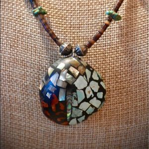 Native American Inlaid Shell Necklace